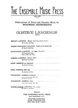 The Cuckoo by Daquin Louis-Claude - Gustave Langenus - for