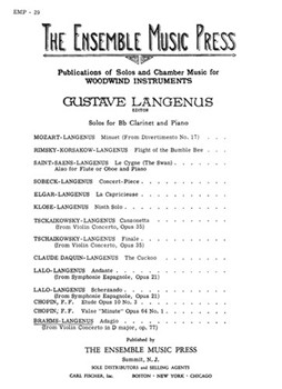 Adagio by Brahms Johannes - Gustave Langenus - for