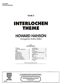 Interlochen Theme by Hanson Howard - Balent Andrew - for Full Score