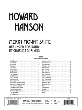Merry Mount Suite by Hanson Howard - Garland Charles - for Full Score