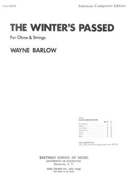 The Winter's Passed by Barlow Wayne for Oboe with Orchestra