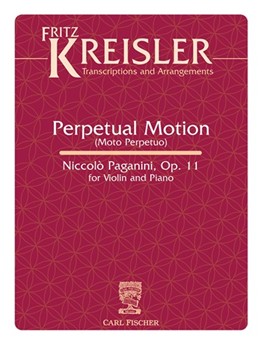 Perpetual Motion Opus 11 by Paganini Niccolo - Kreisler Fritz - for Violin and Piano