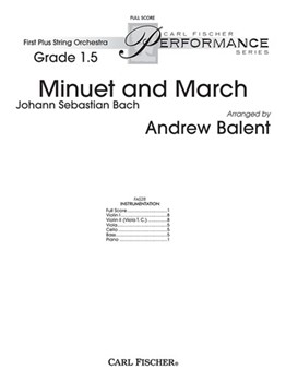 Minuet and March by Bach Johann Sebastian - Balent Andrew - for