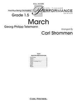 March by Telemann Georg Philipp - Strommen Carl - for Full Score
