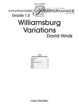 Williamsburg Variations by Hinds David for Full Score