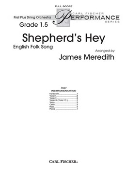 Shepherd's Hey by English Folk Song - Meredith James - for Full Score