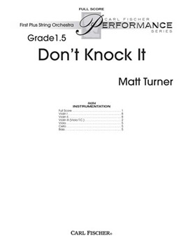 Don't Knock It by Turner Matt for