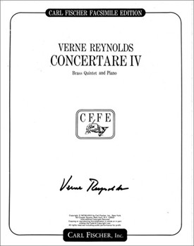 Concertare IV for Brass Quintet and Piano by Reynolds Verne for