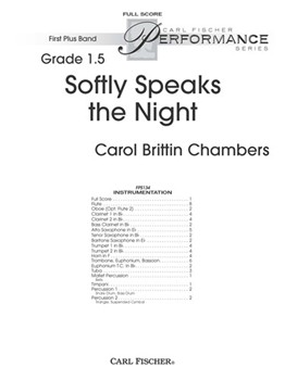 Softly Speaks the Night by Chambers Carol Brittin for