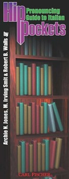 Pronouncing Guide To Italian by Italian - Hip Pockets - M. Irving Smit Arch for Vocal Text