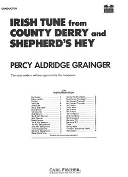 Irish Tune / Shepherd's Hey by Grainger Percy Aldridge for Condensed Score