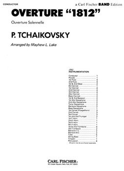 1812 Overture by Tchaikovsky Pyotr Ilyich - Lake Mayhew - for Condensed Score
