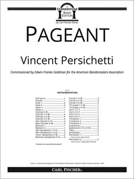 Pageant by Persichetti Vincent for Full Score