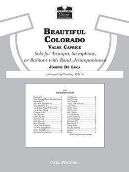 Beautiful Colorado Solo for Trumpet Saxophone or Baritone with Band Accompaniment by De Luca Joseph for
