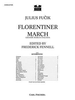 Florentiner March by Fucik Julius - Fennell Frederick - for Condensed Score