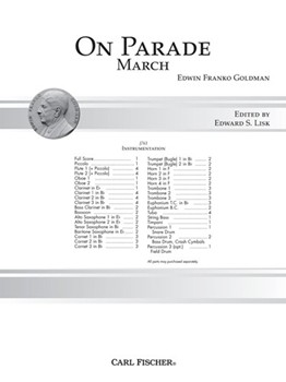 On Parade March by Goldman Edwin Franko - Lisk Edward S - for Full Score
