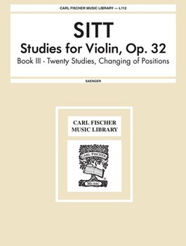 Studies For The Violin Opus 32 # 3 by Sitt Hans for Violin Method (Book 3)