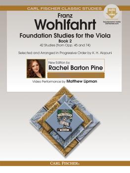 Carl Fischer Wohlfahrt F          Alquoni / Pine  Foundation Studies Volume 2 Book / DVD - Viola