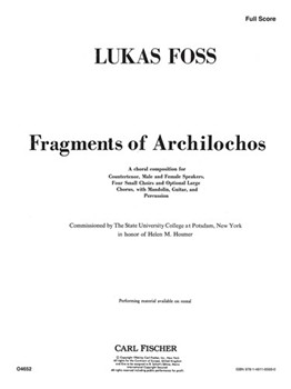 Fragments Of Archilochos-Study