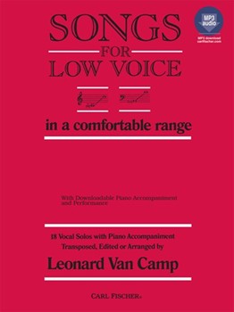 Songs For Low Voice In A Comfortable... by Thomas Morley Felix Mendelssohn Ludwig Van Beeth - Van Camp Leonard - Anonymous William S for Low Voice (Bk/cd)