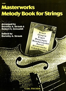 Masterworks Melody Book For Strings by Elgar Edward - Straub and Genualdi - for Cello
