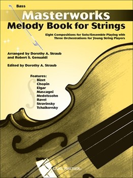 Masterworks Melody Book For Strings by Elgar Edward - Straub and Genualdi - for String Bass