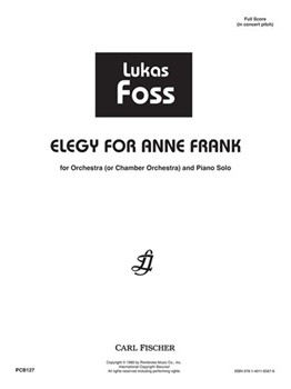 Elegy for Anne Frank-Orch/Pno-