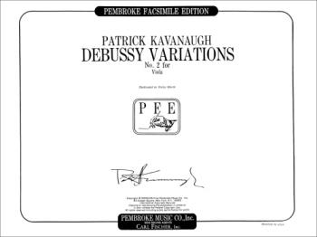 Debussy Variations No. 2 for Viola [viola]