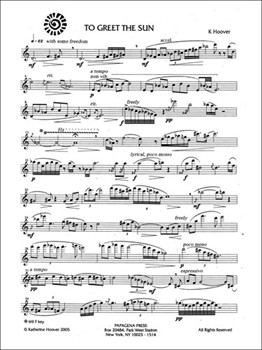 To Greet The Sun by Hoover Katherine for