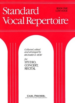 Standard Vocal Repertoire Bk 1 by - Row Richard D - for Low Voice Collection (Book 1)