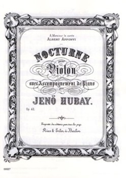 Nocturne op. 42 by Hubay Jeno for
