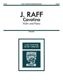 Cavatina Opus 85 # 3 by Raff Joseph Joachim - Perlman George - for Violin and Piano