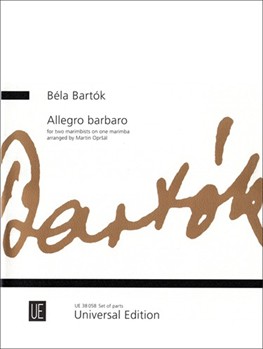 Allegro Barbaro - set of parts for two marimbists on one marimba by Bela Bartok for