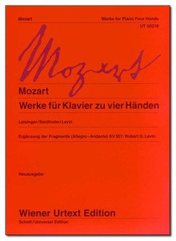 Works for piano four Hands by Mozart Wolfgang Amadeus for
