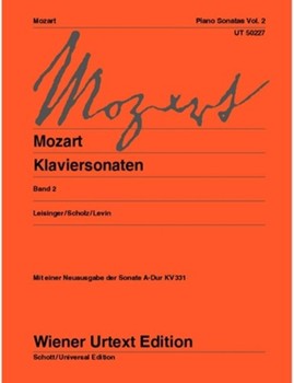 Sonatas Volume 2 by Mozart Wolfgang Amadeus for Piano
