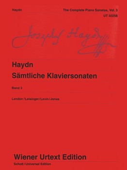 Sonatas Volume 3 by Haydn - Landon/Leisinger/Lev - for Piano