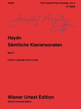 Sonatas Volume 4 by Haydn - Landon/Leisinger/Lev - for Piano