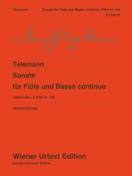 Sonata for Flute and Basso Continuo TWV 41:h4 by Telemann Georg Philipp for