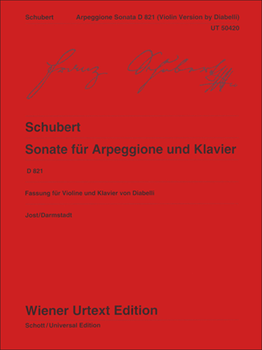 Sonate fur Arpeggione und Klavier D 821 Fassung fur Violine und Klavier von Diabelli