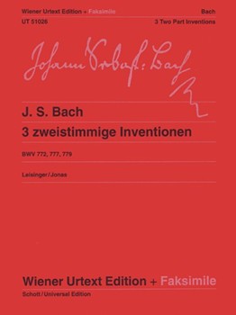 Three 2-Part Inventions by Bach Johann Sebastian - Leisinger/Jonas - for Piano