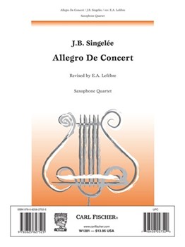 Allegro De Concert by Singelee Jean-Baptiste - Lefebre E A - for Saxophone Quartet (AATB)