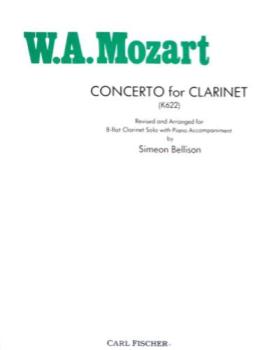 Carl Fischer Mozart Bellison S  Concerto In A Major K622 - Clarinet