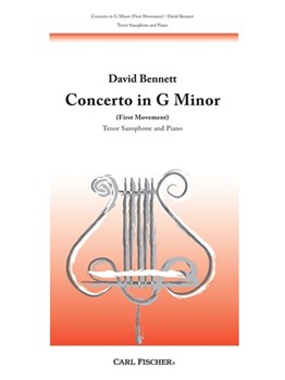 Concerto In G Minor 1st Mvt by Bennett D for Tenor Saxophone and Piano
