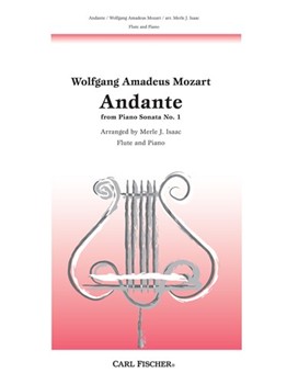 Andante From Piano Sonata #1 by Mozart Wolfgang Amadeus - Isaac Merle J - for Flute and Piano