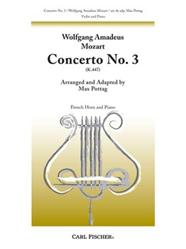 Concerto #3 In E-flat Maj K 447 by Mozart Wolfgang Amadeus - Pottag Max - for French Horn and Piano
