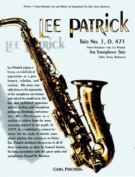 Trio #1 D 471 by Schubert Franz - Patrick Lee - for Saxophone Trio