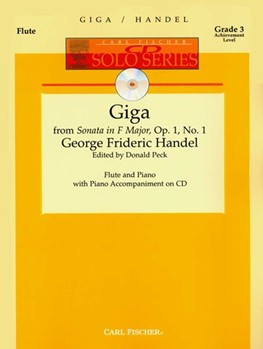 Giga From Sonata In F Major by Handel George Frideric - Peck Donald - for Flute and Piano