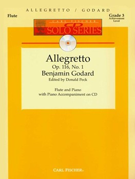 Allegretto Opus 116 #1 by Godard Benjamin - Peck Donald - for Flute and Piano