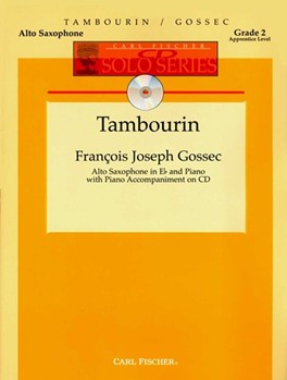Tambourin by Gossec Francois-Joseph for Alto Saxophone and Piano