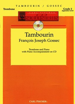 Tambourin by Gossec Francois-Joseph for Trombone w/ Audio